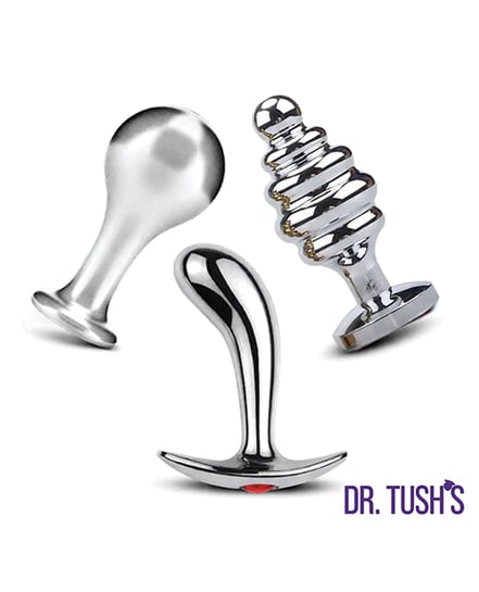 Dr. Tush’s Tools of Temptation Medium Anal Plug Set – Metal by Dr. Tush's product image