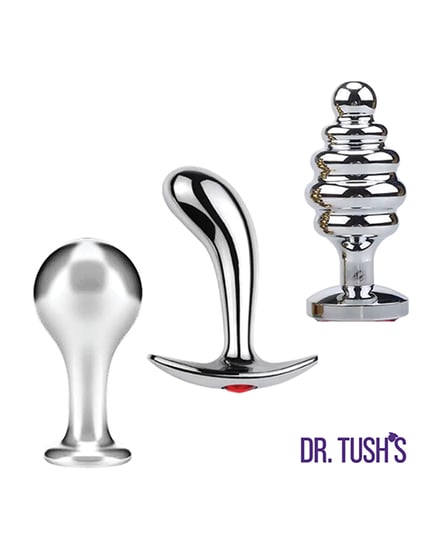 Dr. Tush's Tools of Temptation Small Anal Plug Set - Metal