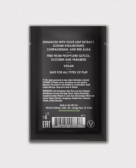 Wicked Sensual Care Aloe Vera Based Intimate Lubricant - .1 oz