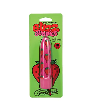 GoodHead Buzz Buddies 5″ Multi-Speed Vibe – Strawberries by GoodHead product image
