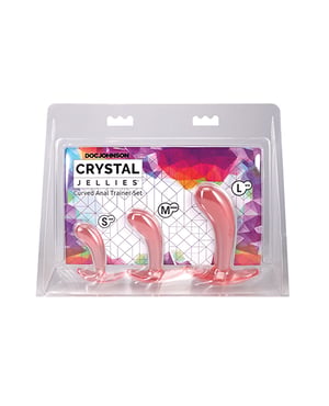 Crystal Jellies Curved Anal Trainer Set – Pink by Crystal Jellies product image