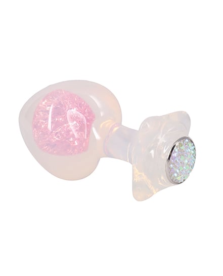 Booty Bling Jeweled Wearable Translucent Silicone Plug - Clear Large