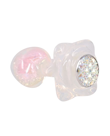Booty Bling Jeweled Wearable Translucent Silicone Plug - Clear Small
