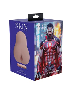 Shots Xkin Superhero Saber Masturbator w/Rechargeable Bullet – Brown by Shots product image