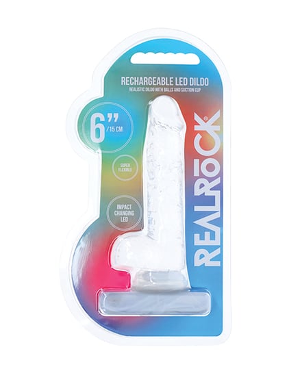 Shots Real Rock LED Touch 6″ Dong – Crystal Clear by RealRock product image
