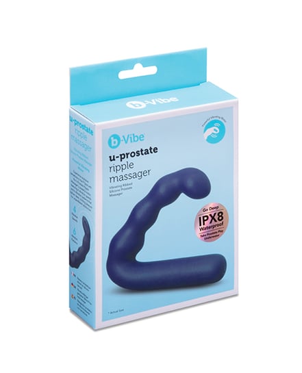 b-Vibe U-Prostate Ripple Massager – Navy Blue by b-vibe product image