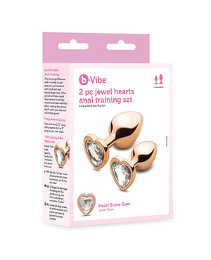 b-Vibe Jewel Hearts Anal Training Set – 2 pc Set by b-vibe product image