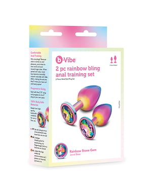 b-Vibe Rainbow Bling Anal Training Set – 2 pc Set by b-vibe product image