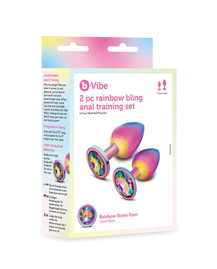 b-Vibe Rainbow Bling Anal Training Set – 2 pc Set by b-vibe product image