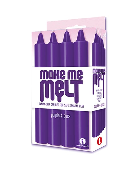 The 9’S Make Me Melt Sensual Warm-Drip Candles – Purple Pack of 4 by The 9s product image