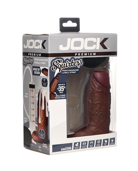 Curve Toys Jock Enhancers Squirting Silicone Penis Enhancer – Dark by Curve Toys product image