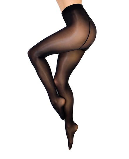 Kix'ies Strong & Silky Black Tights - Black L/XL
