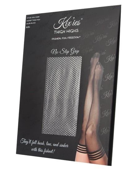 Kix'ies Sam Fishnet Thigh High Black A