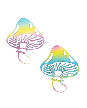 Neva Nude Reflective Toadstool Pasties – Multicolor O/S by Neva nude product image