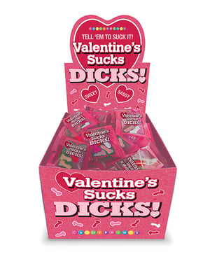 Valentine’s Sucks Dicks Candy – Display of 100 pk by Candy Prints product image