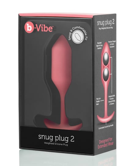 b-Vibe Weighted Snug Plug 2 – 114 g Coral by b-vibe product image