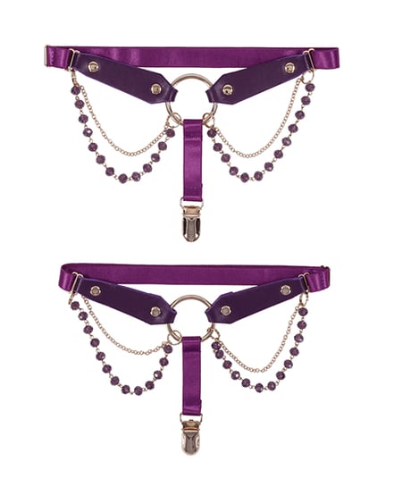 Sex & Mischief Amethyst Crystal Garters by Sex & Mischief product image