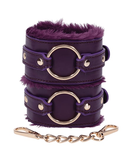 Sex & Mischief Amethyst Fur Handcuffs
