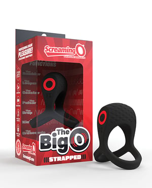 Screaming O Big O Pro Strapped Vibrating Ring – Black by Screaming O product image