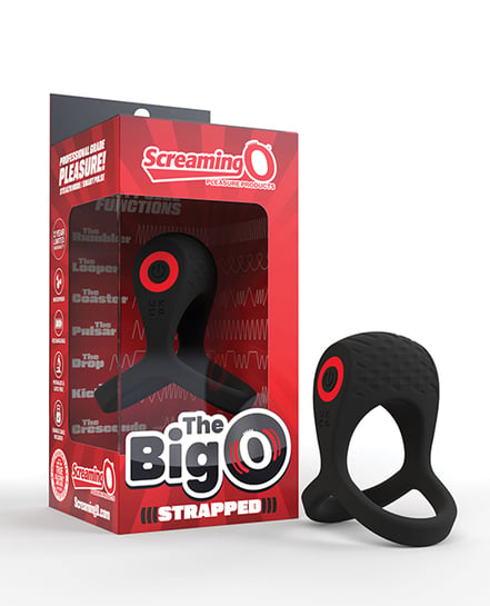 Screaming O Big O Pro Strapped Vibrating Ring – Black by Screaming O product image