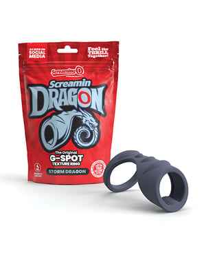 Screamin’ Dragon Luck Dragon G-Spot Texture Ring – Blue by Screaming O product image