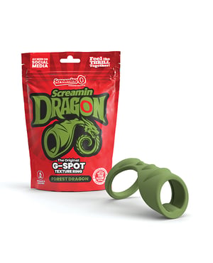 Screamin’ Dragon Luck Dragon G-Spot Texture Ring – Green by Screaming O product image