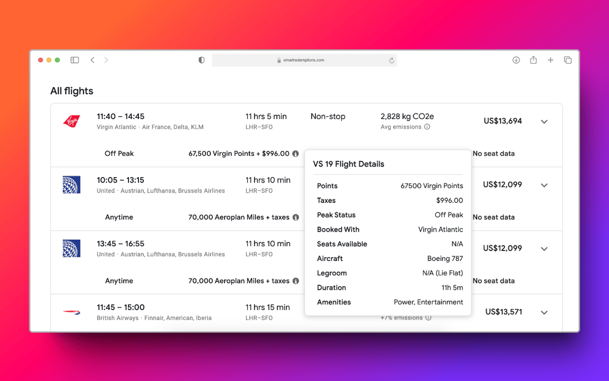 Smart Redemptions modern interface