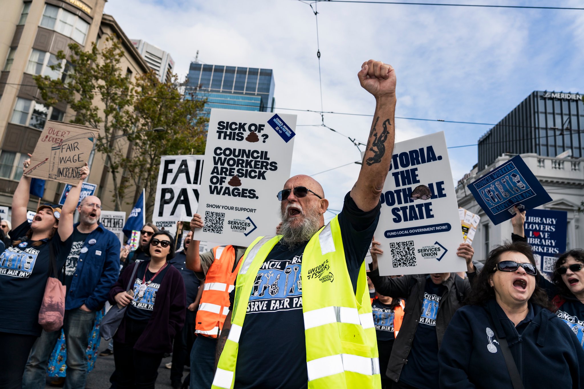 Council workers' strike action