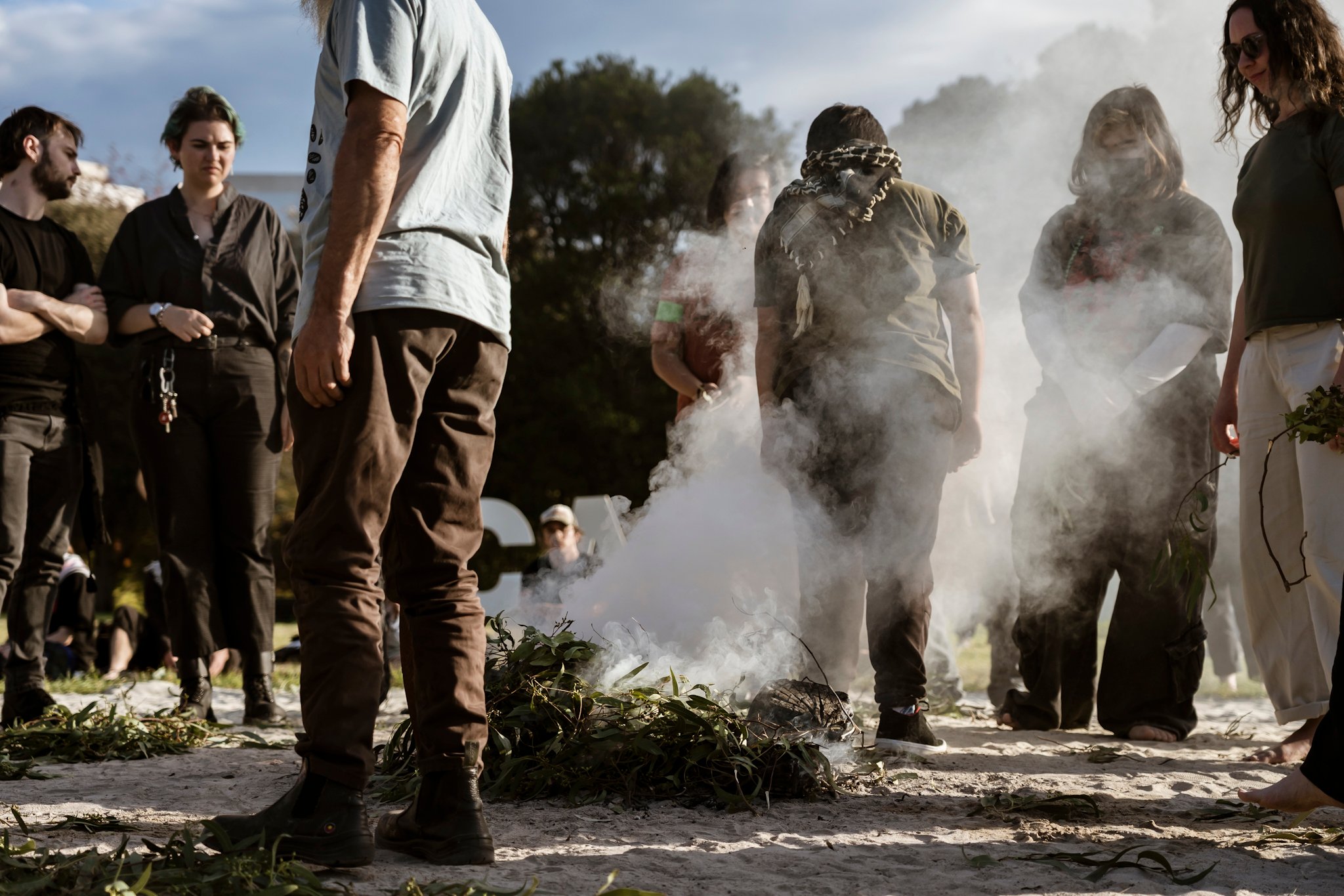 Camp Sovereignty smoking ceremony