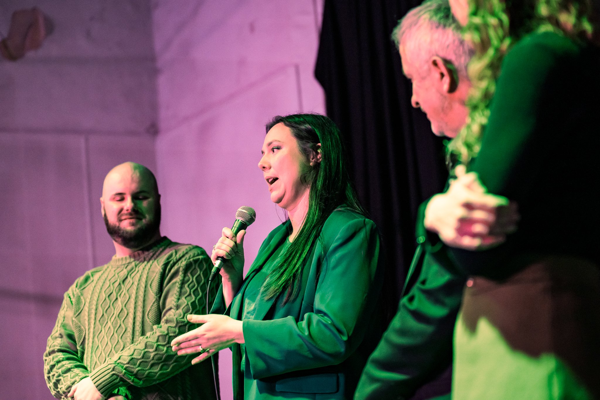 Greens candidate for Wendouree, Ellen Burns, addresses attendees at the Ballarat Greens campaign launch.