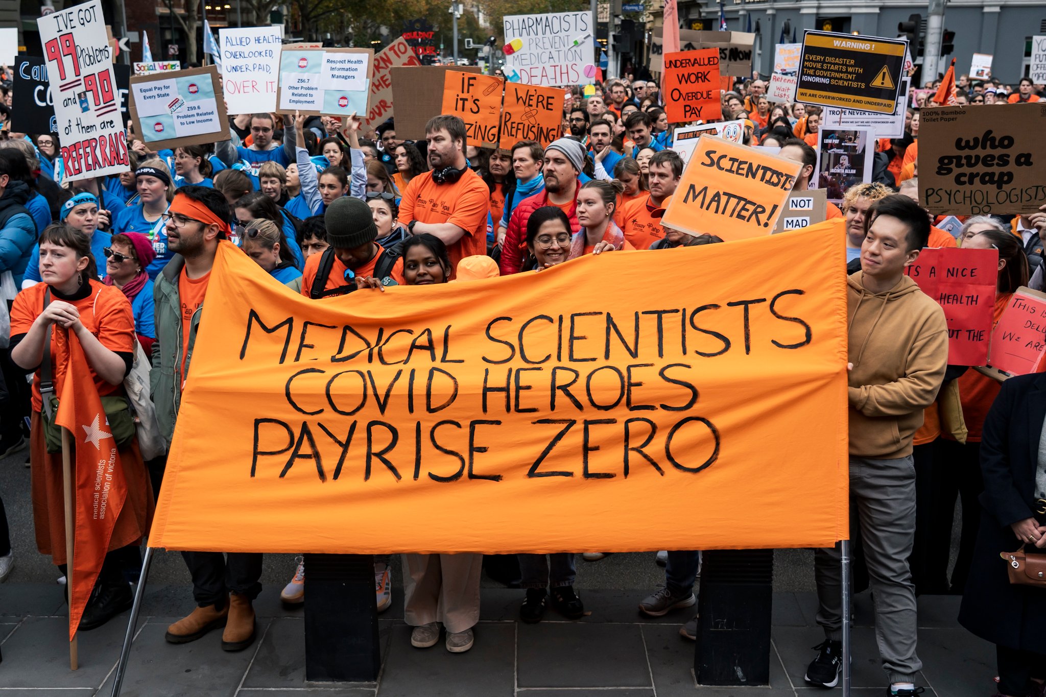 Allied Health and medical scientists strike