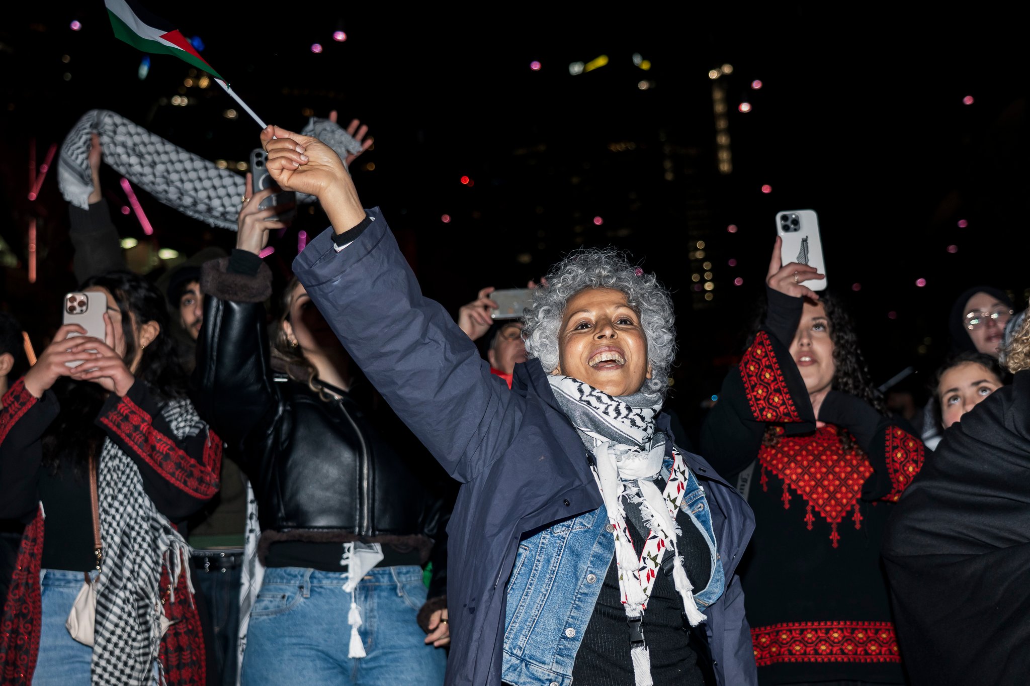 Crowds enjoying the performances at Palestine National Day 2025.