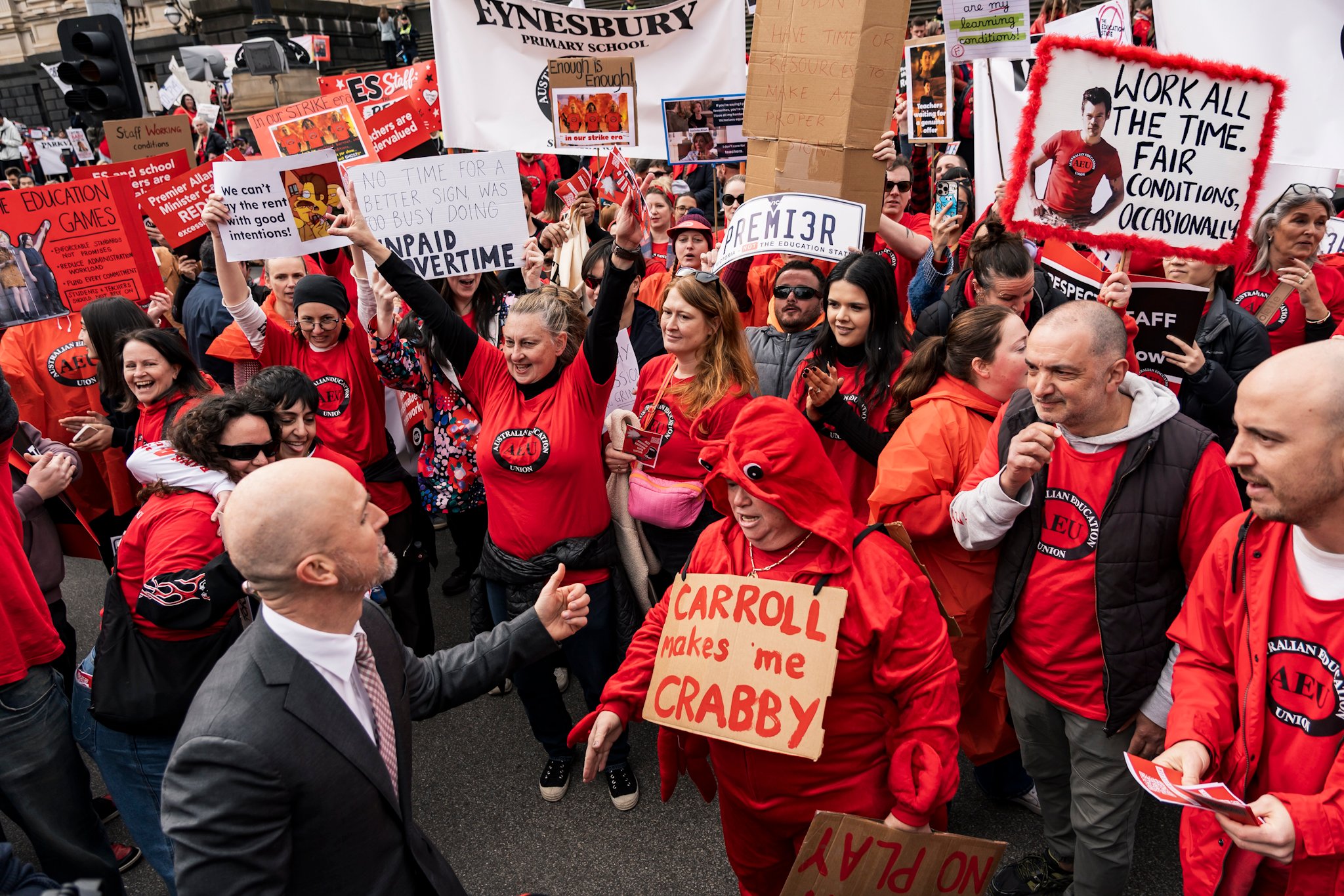 Public school educators strike for a second time