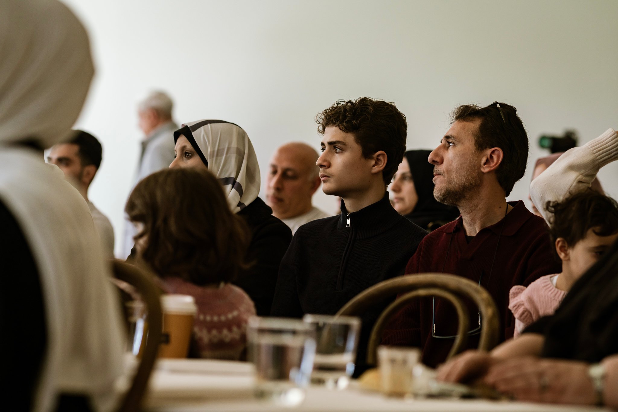 Jayson Gillham and Iyad Sughayer perform for Palestinian families