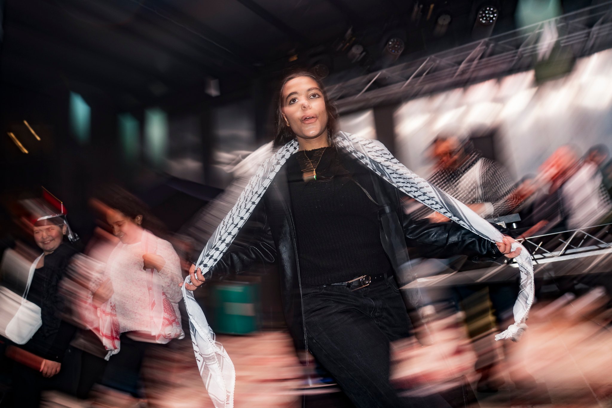 DJ Matab closes the event off as the crowd engages in dabke, both on the stage and in the audience.