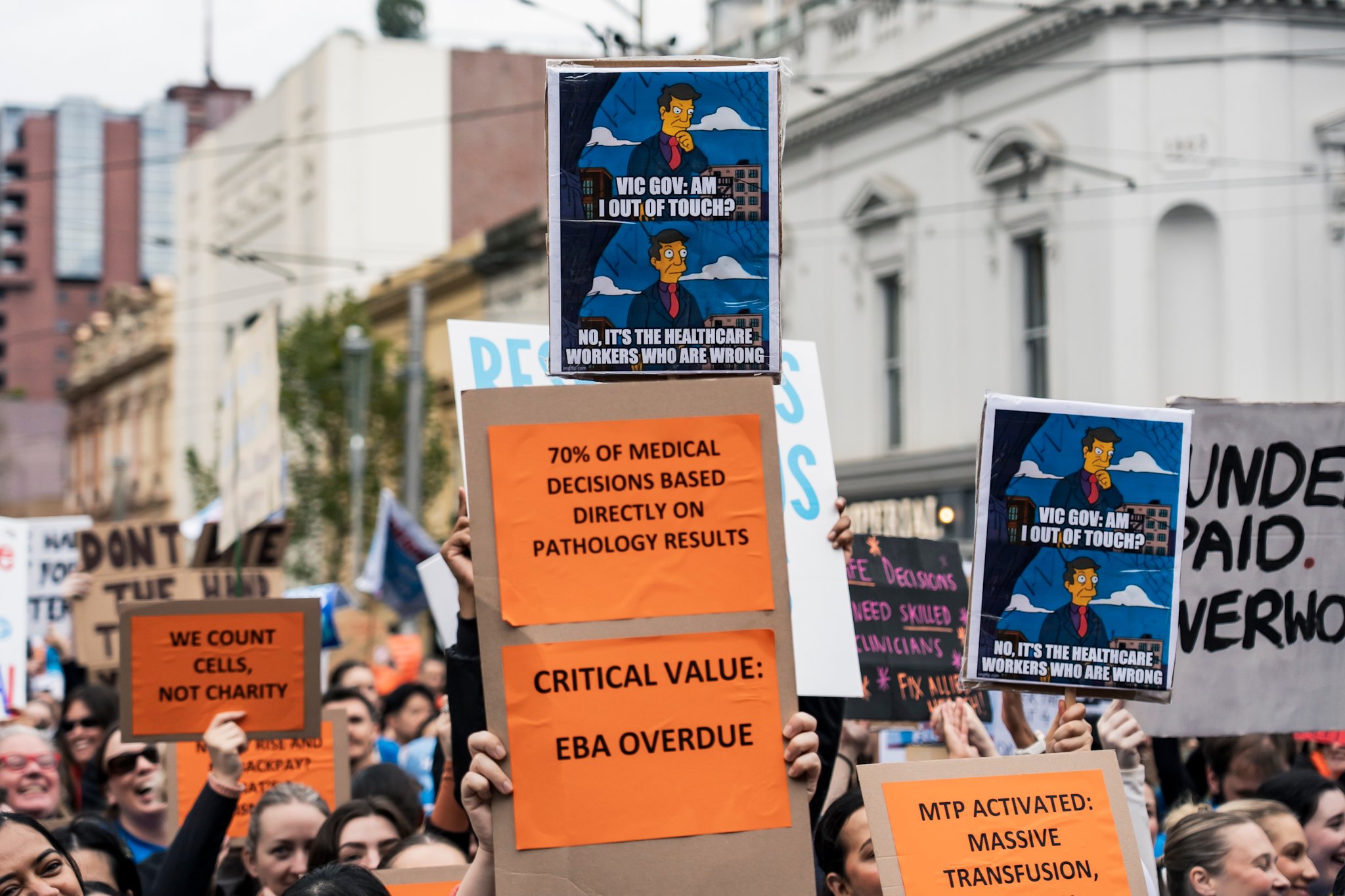 Allied Health and medical scientists strike
