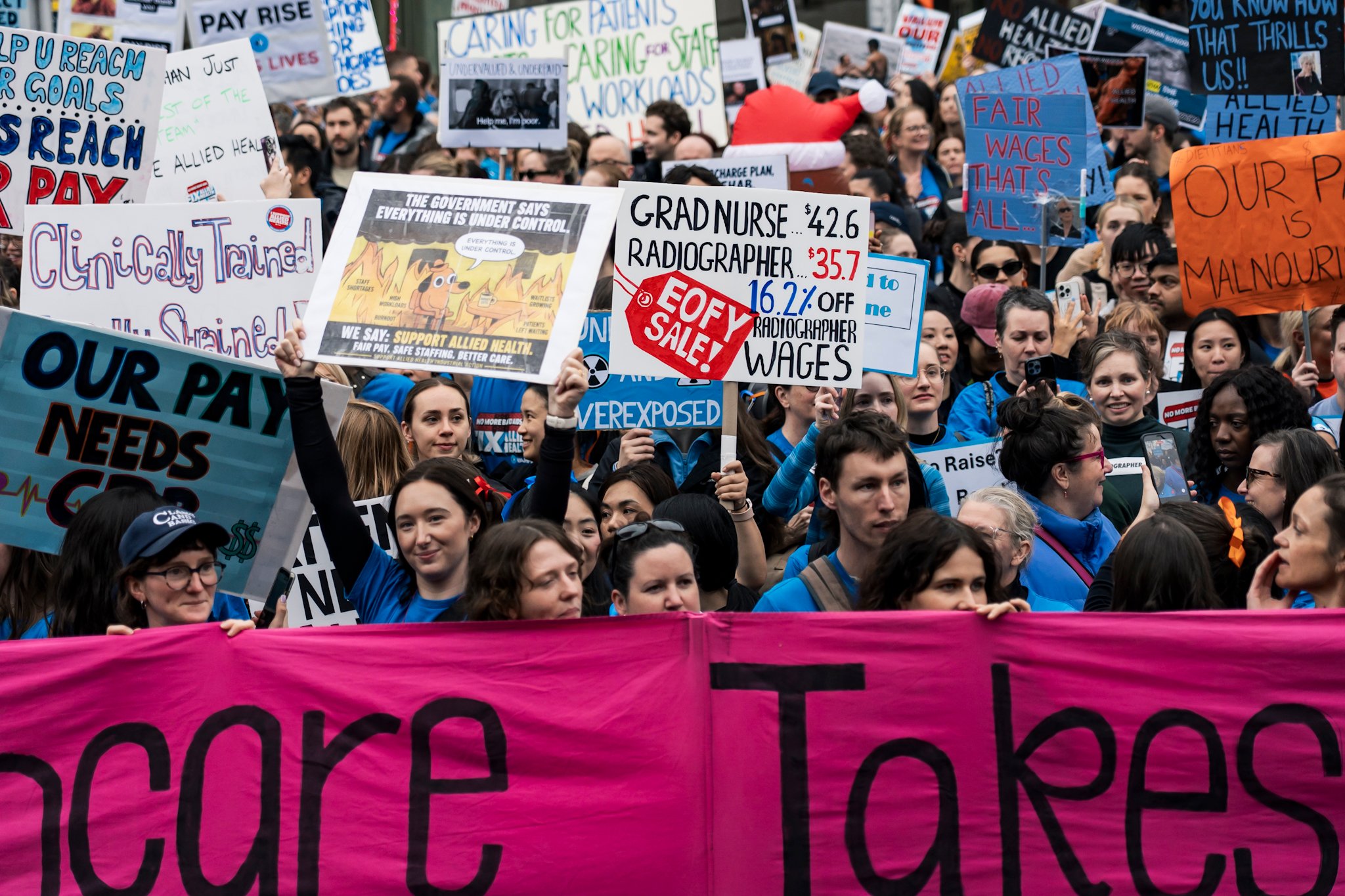 Allied Health and medical scientists strike
