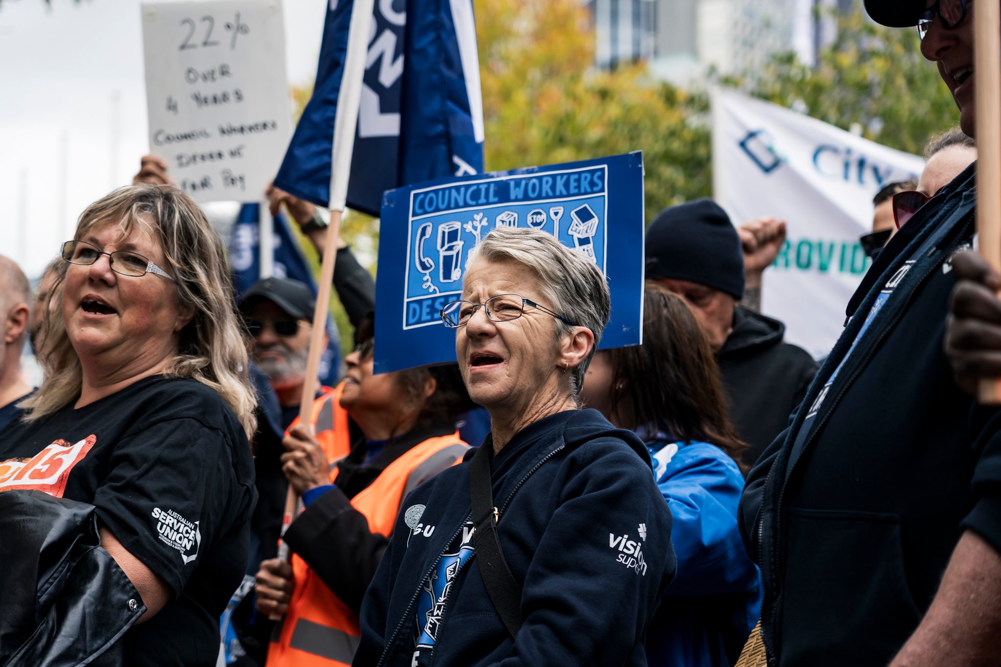 Council workers' strike action