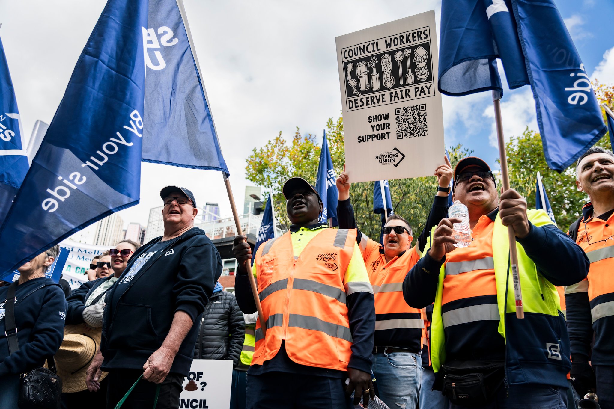 Council workers' strike action