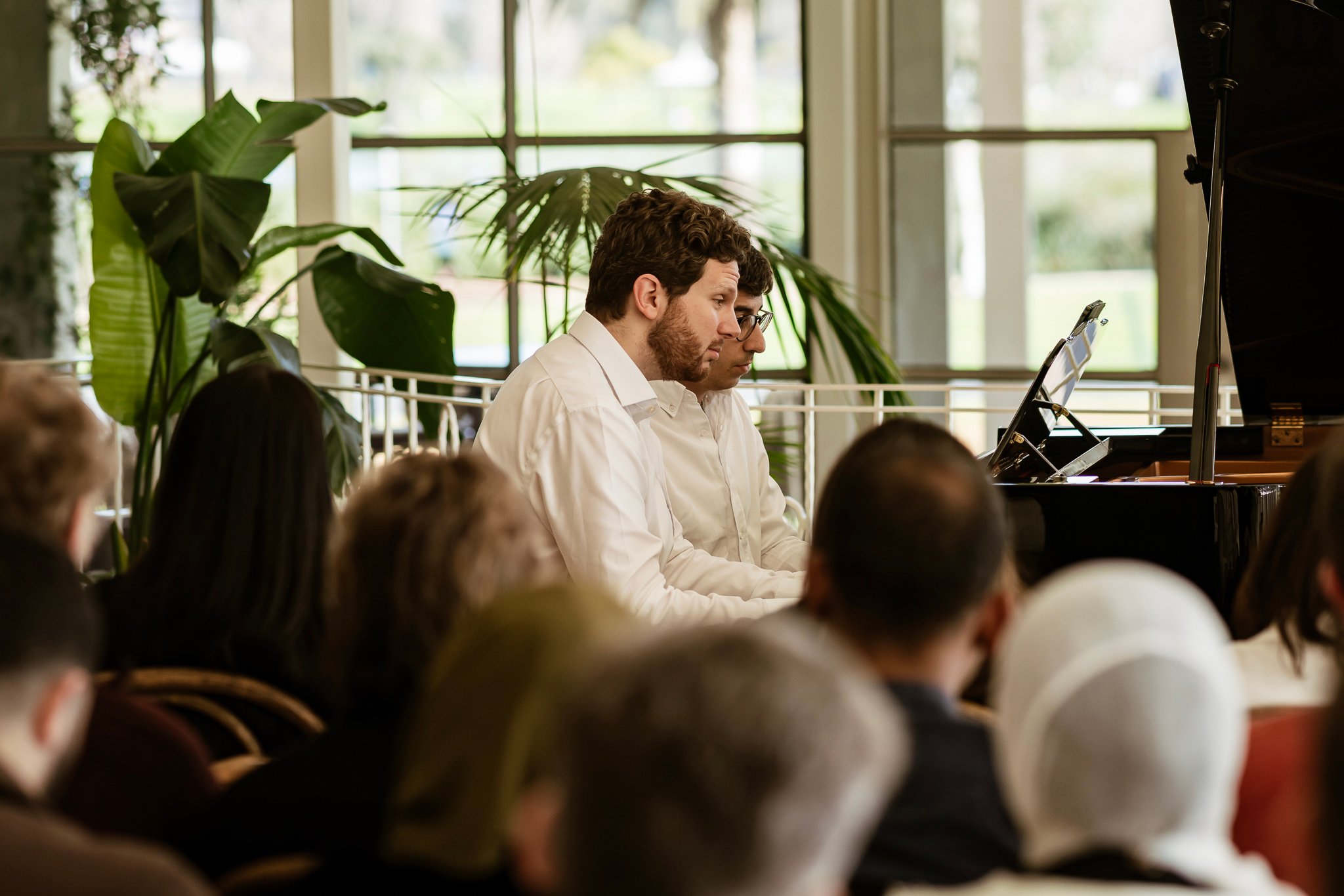 Jayson Gillham and Iyad Sughayer perform for Palestinian families