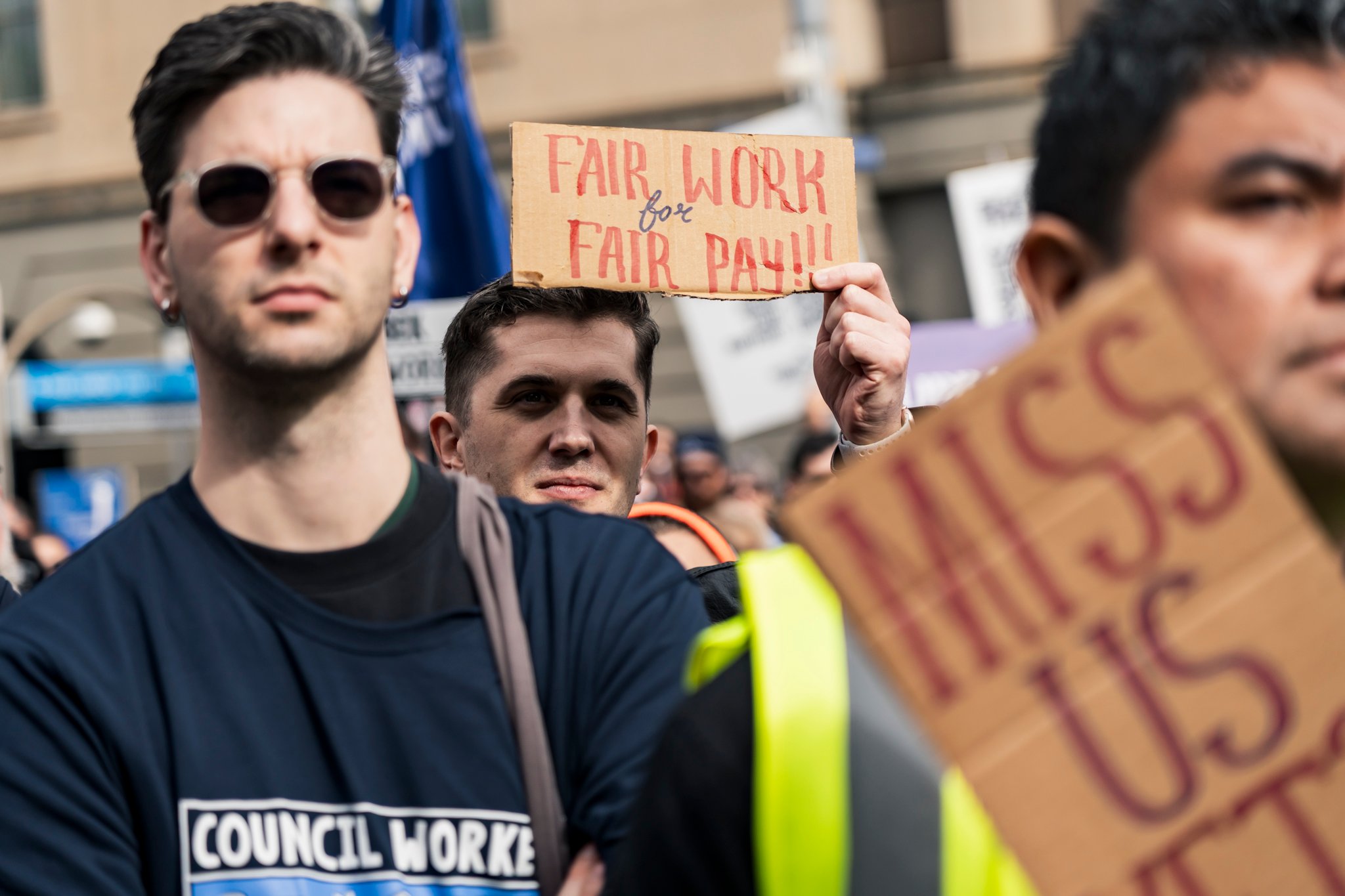Council workers' strike action