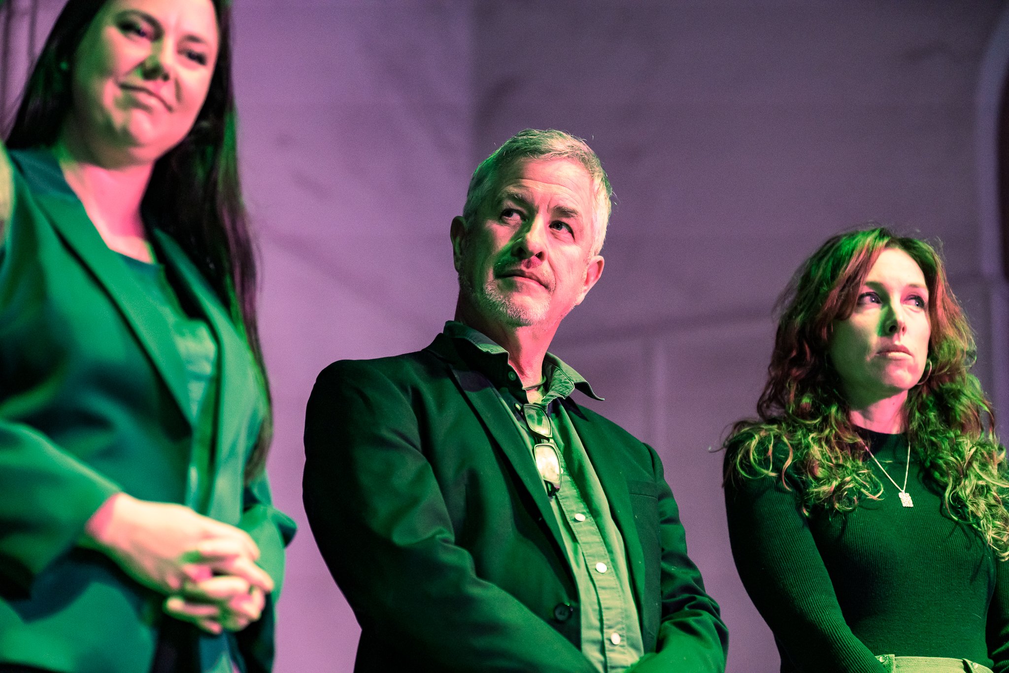 Greens candidate for Eureka, Sam McColl, addresses attendees at the Ballarat Greens campaign launch.