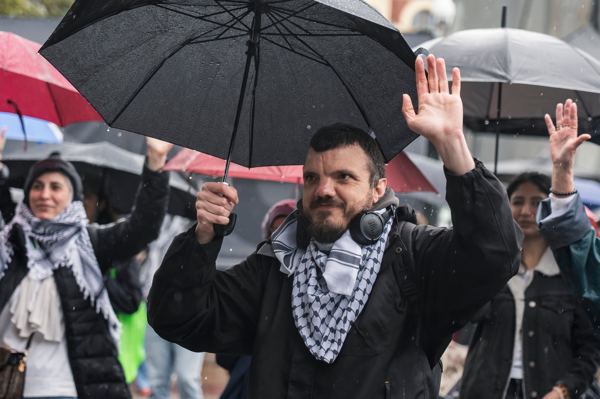 Crowds enjoying the performances at Palestine National Day 2025.