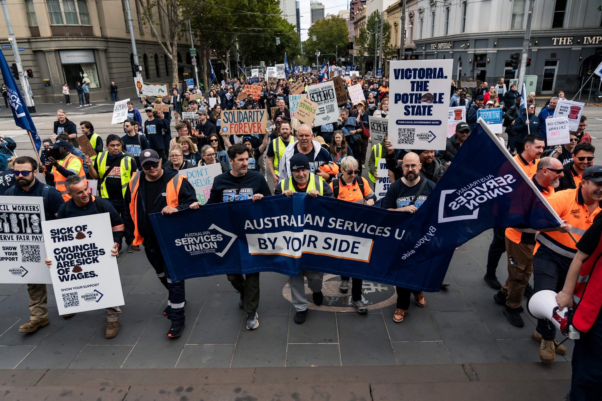 Council workers' strike action