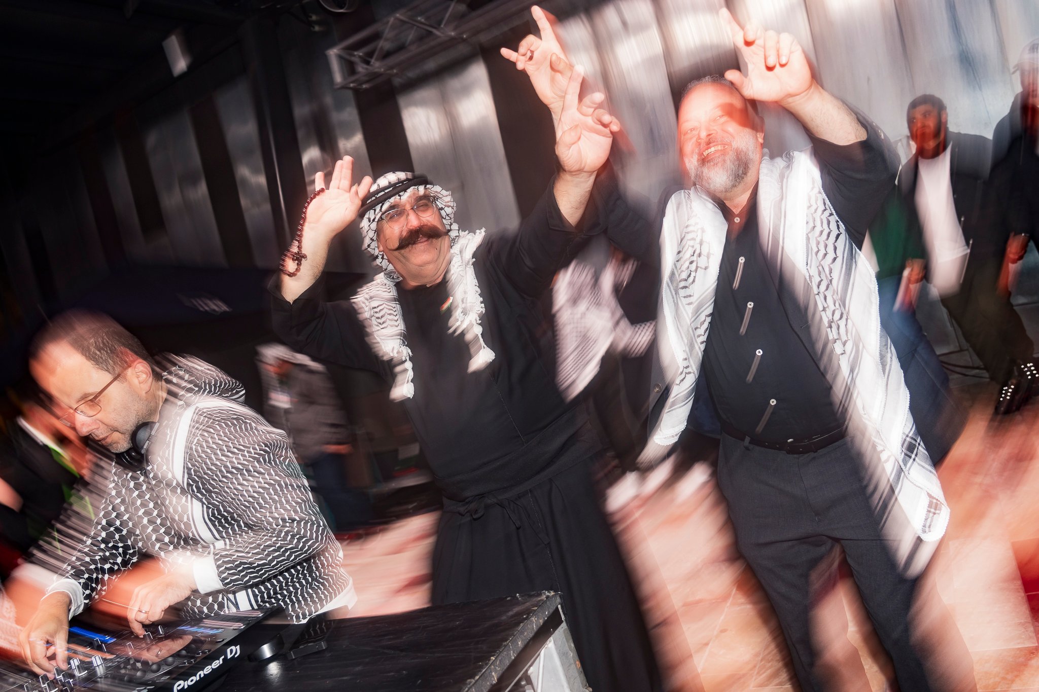 DJ Matab closes the event off as the crowd engages in dabke, both on the stage and in the audience.