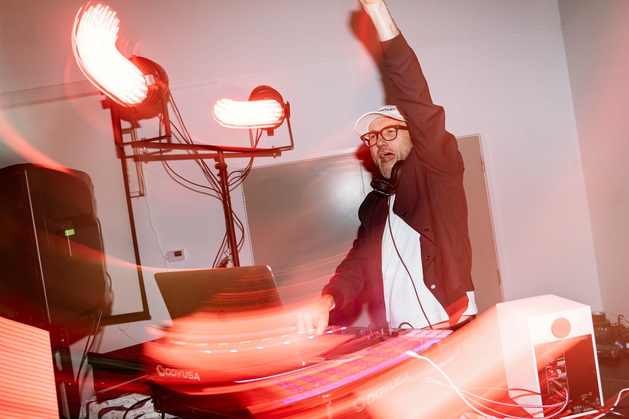 Adam Bandt DJing at an ACF Geelong event