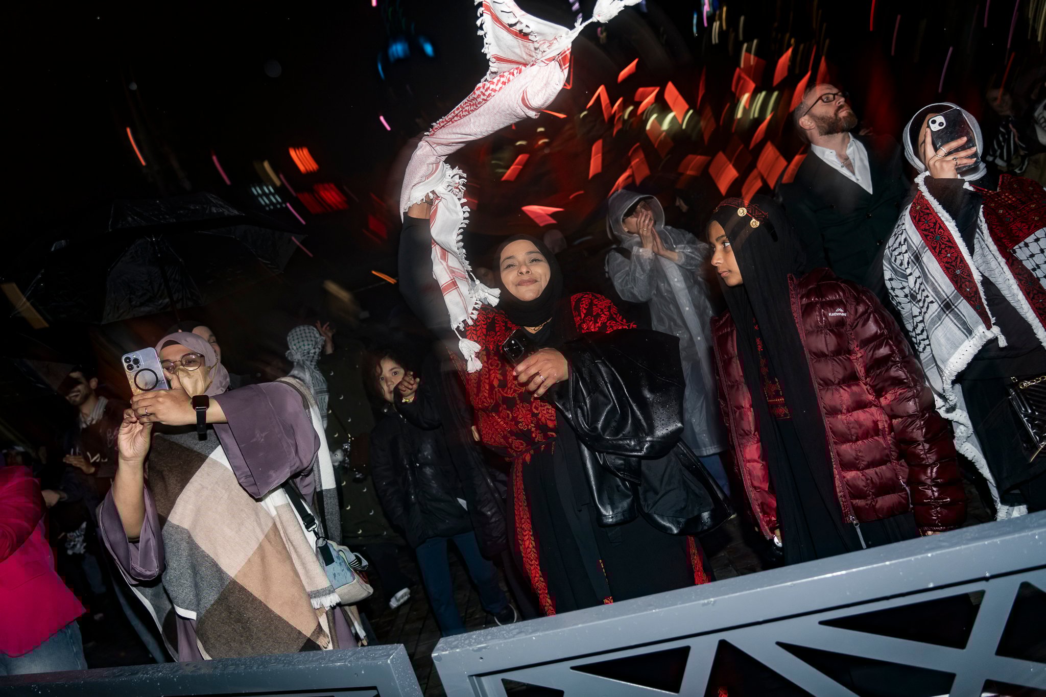 DJ Matab closes the event off as the crowd engages in dabke, both on the stage and in the audience.