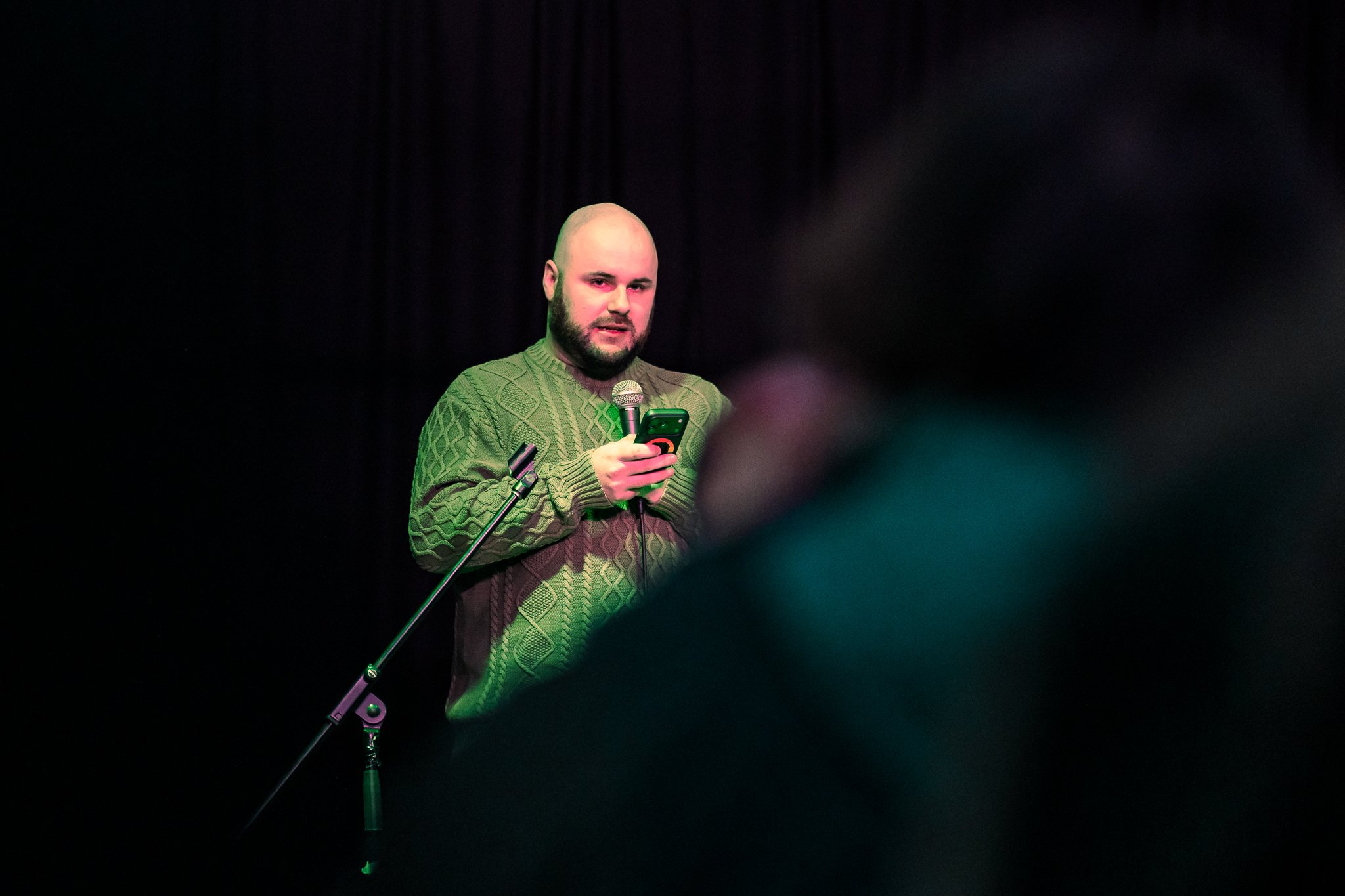 Greens candidate for Eureka, Sam McColl, addresses attendees at the Ballarat Greens campaign launch.