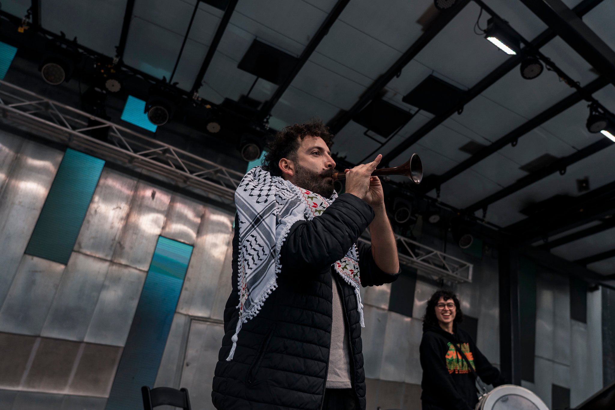 Wedding zaffle, a traditional and festive Arabic wedding procession that escorts the bride and groom into their reception with music, dancing, and vibrant energy