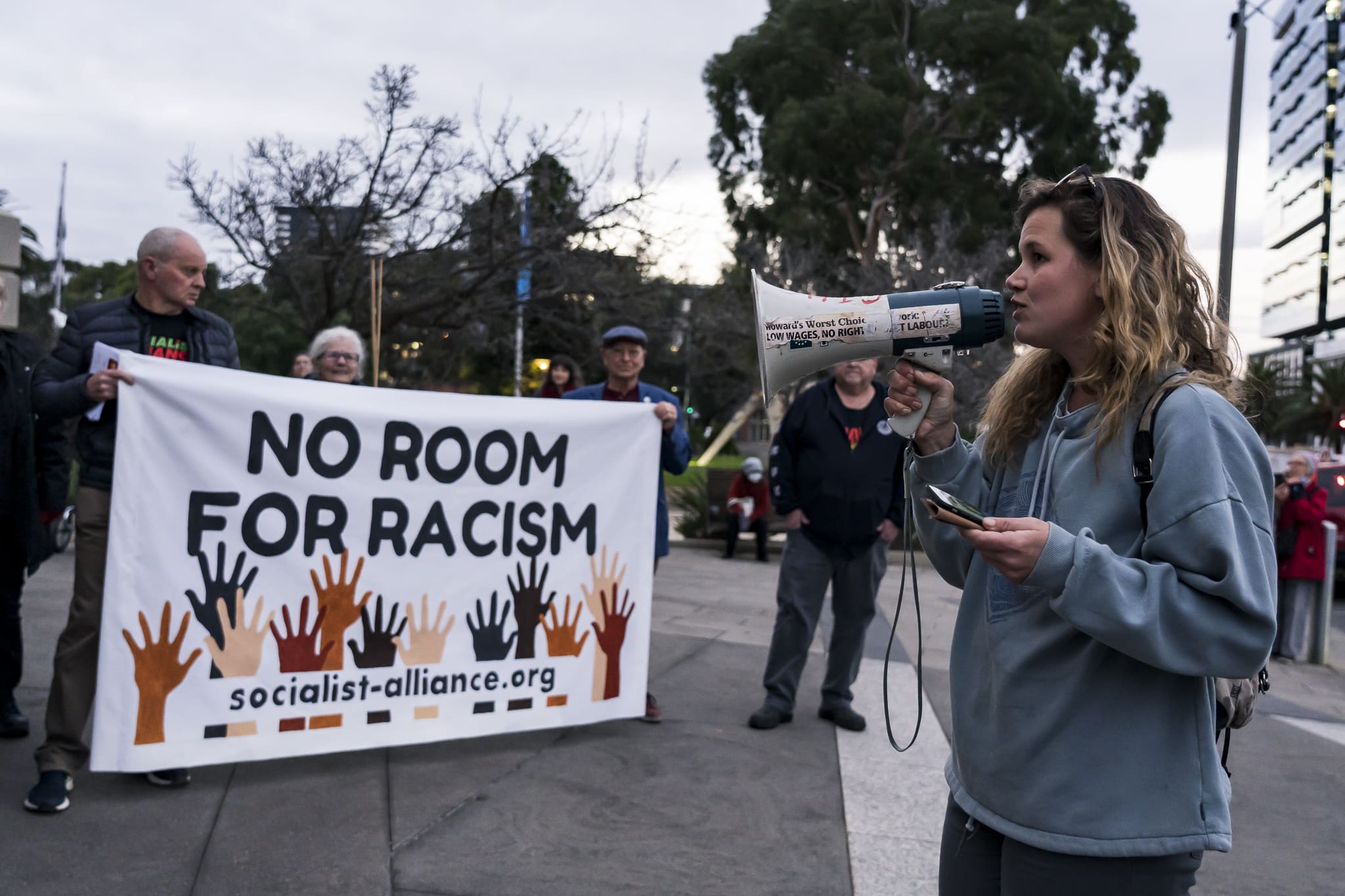 One of the community members who called the action. Photo: Matt Hrkac